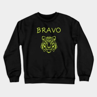 Bravo Tiger Face Crewneck Sweatshirt